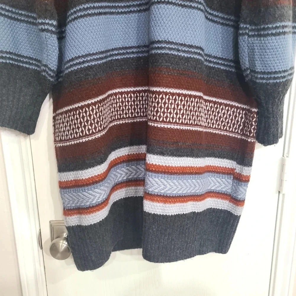 ANA Aztec print colorful stripped cardigan size XL - Picture 9 of 9